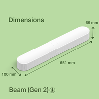 5.1 Sonos Immersive Set with Beam, Sub Mini and Era 100 pair