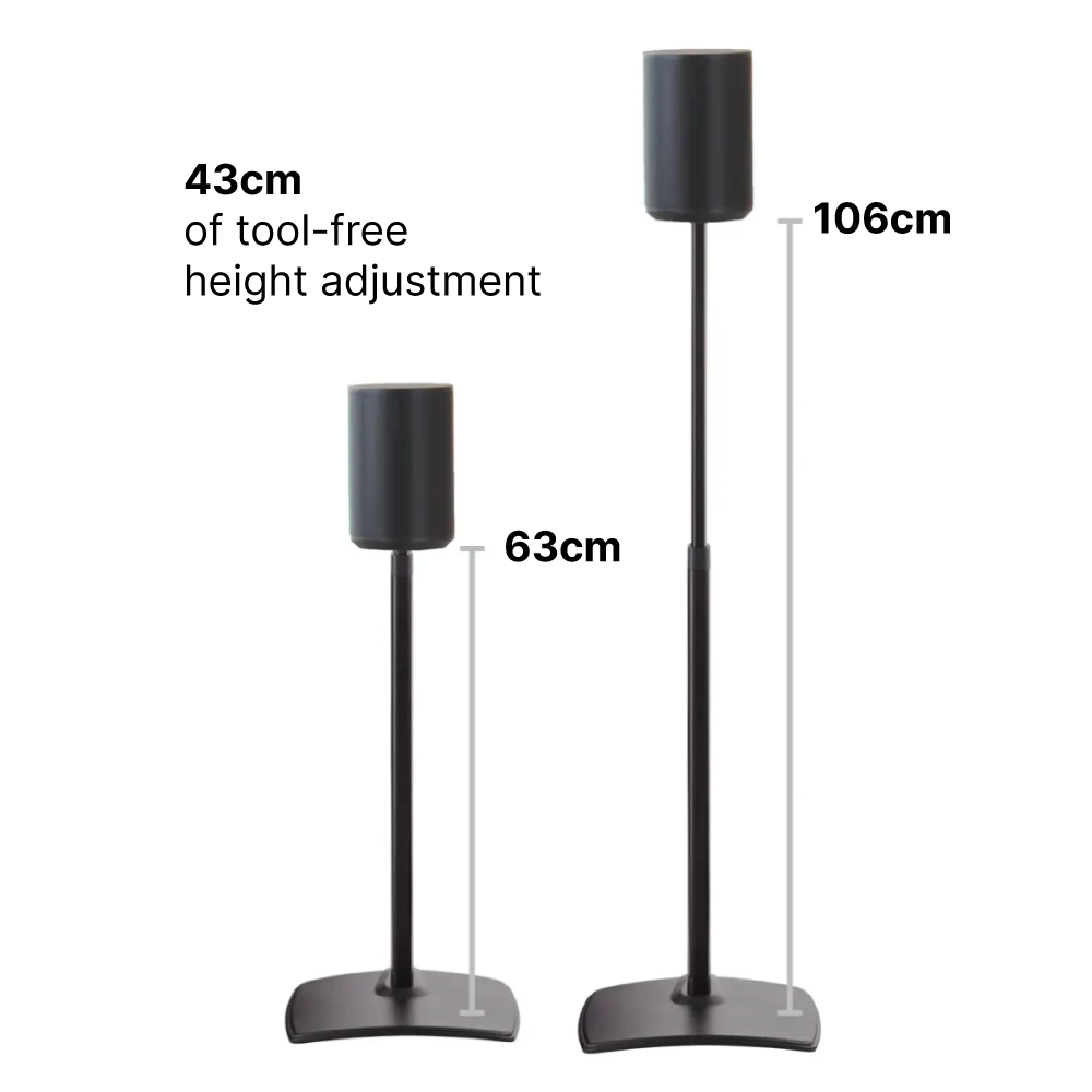 Sanus HeightAdjustable Speaker Stands for Sonos Era 100 (x2) TC